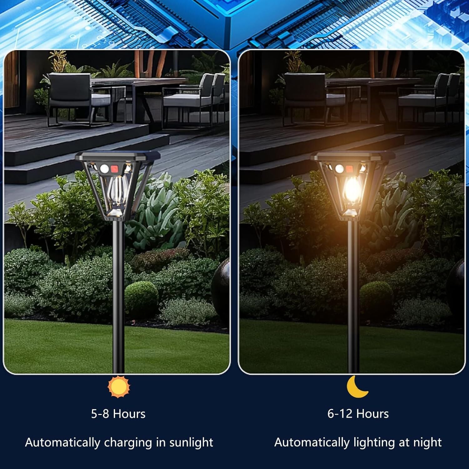 Solar Motion Sensor Wall Lights (4-Pack): 3-Mode Dusk-to-Dawn Waterproof for Patio, Garage & Garden Lighting