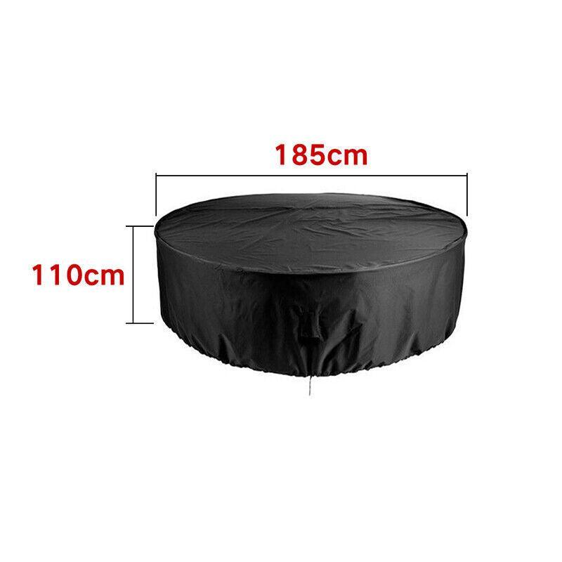 Outdoor Furniture Round 1.28M/1.85M/2.3M Cover Waterproof Garden Table Shelter - 230*110cm
