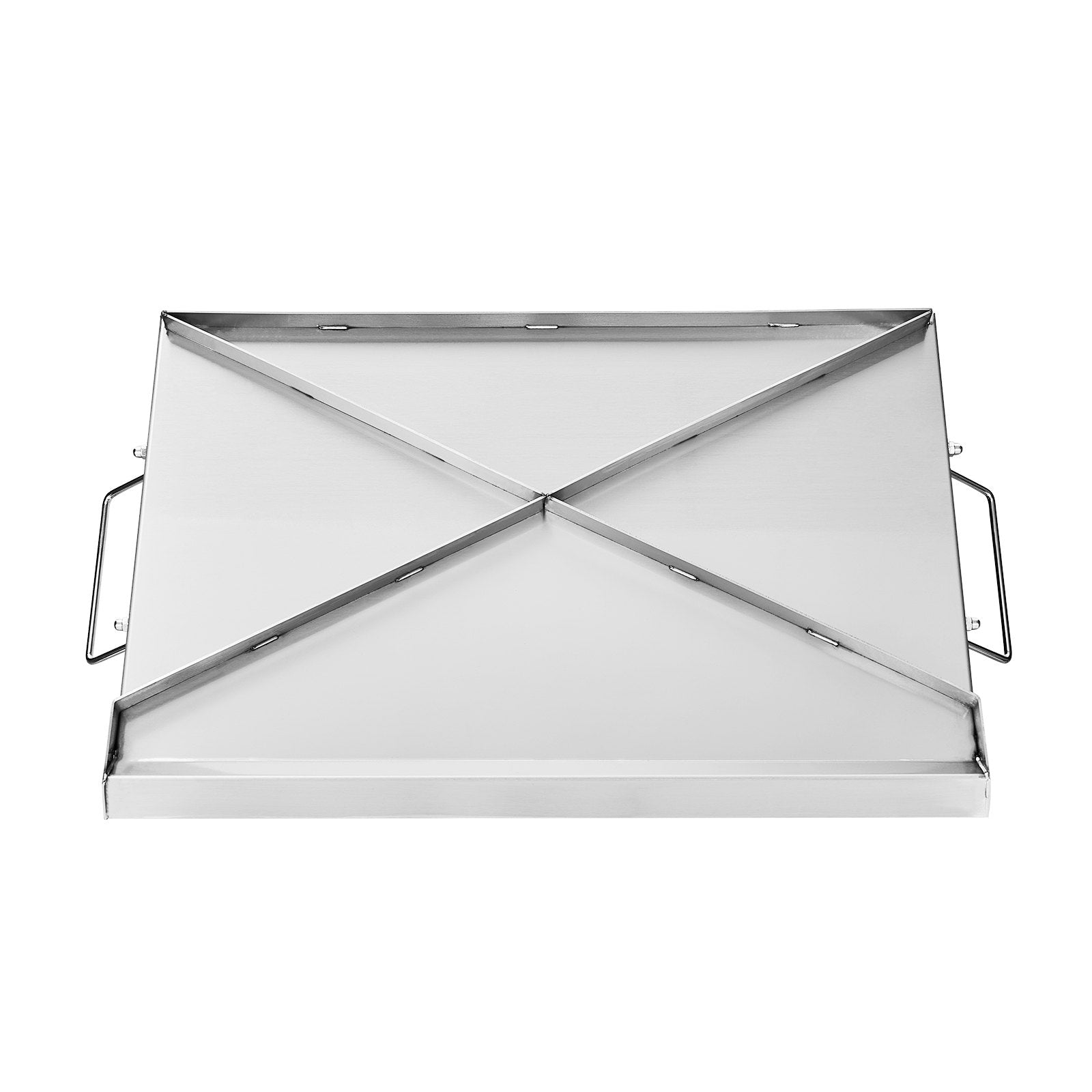 VEVOR Stainless Steel Griddle, 23x16 inch Universal Flat Top Rectangular Plate, Gas Grill Griddle for BBQ Grill, Teppanyaki, Portable Family Cookware with Handle, for Camping Tailgating Party