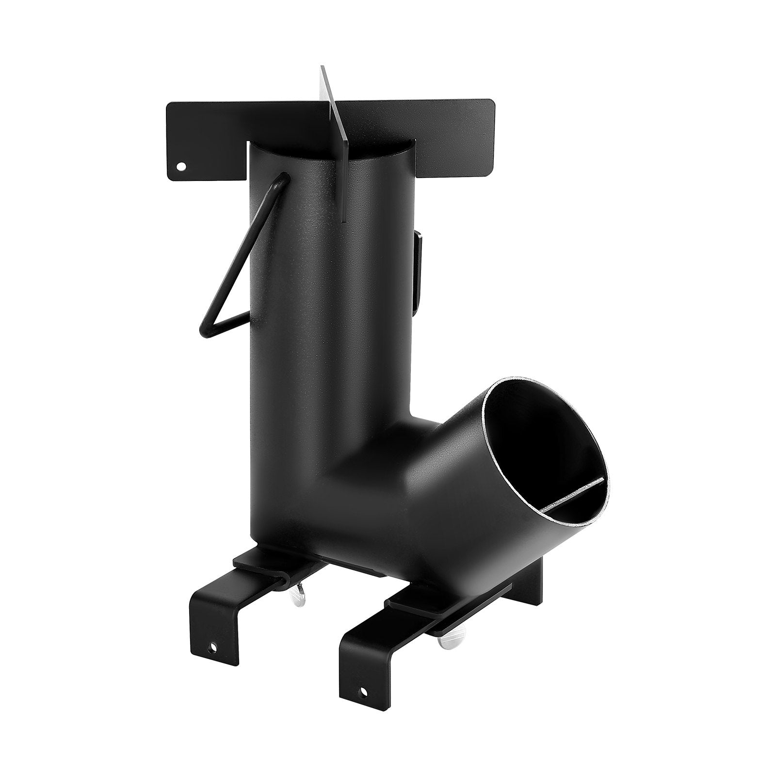 VEVOR Camping Rocket Stove, Wood Burning Portable Rocket Stove with Carrying Bag for Backpacking, Carbon Steel, Burn Wood, Twigs or Sticks for Outdoor Cooking, Backyard, Camp Cooking, Heating, Black